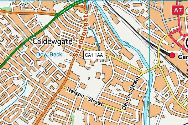 CA1 1AA map - OS VectorMap District (Ordnance Survey)