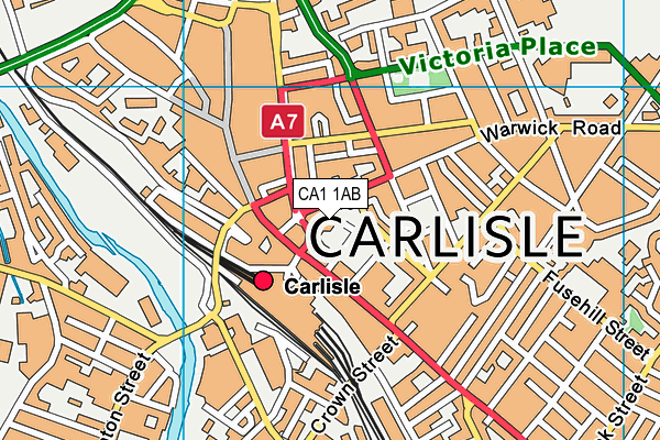 CA1 1AB map - OS VectorMap District (Ordnance Survey)