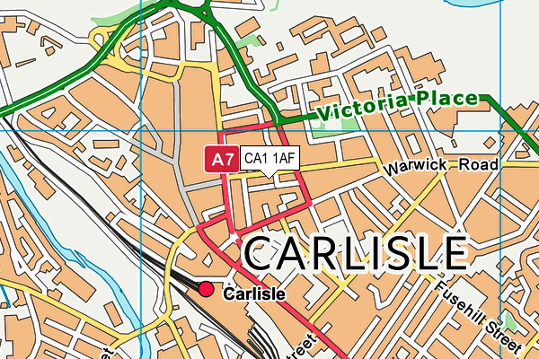 CA1 1AF map - OS VectorMap District (Ordnance Survey)