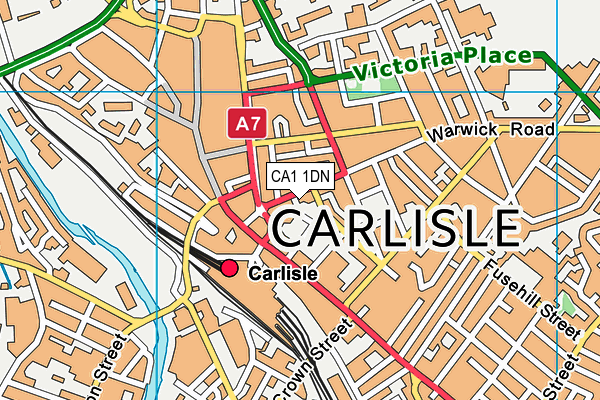 CA1 1DN map - OS VectorMap District (Ordnance Survey)