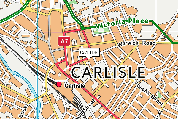 CA1 1DR map - OS VectorMap District (Ordnance Survey)