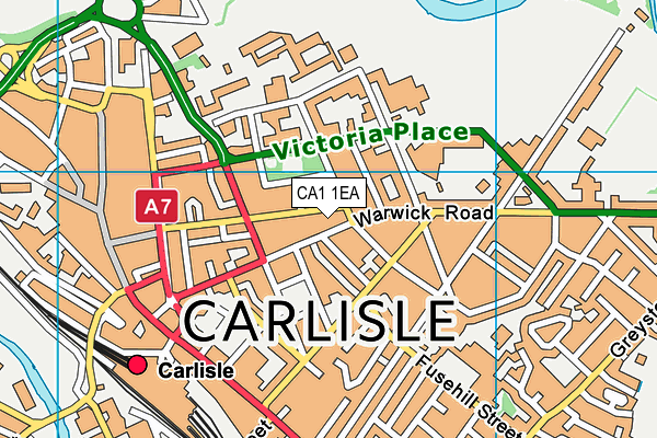 CA1 1EA map - OS VectorMap District (Ordnance Survey)