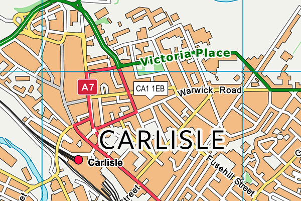 CA1 1EB map - OS VectorMap District (Ordnance Survey)