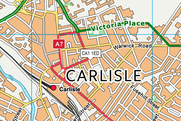 CA1 1ED map - OS VectorMap District (Ordnance Survey)