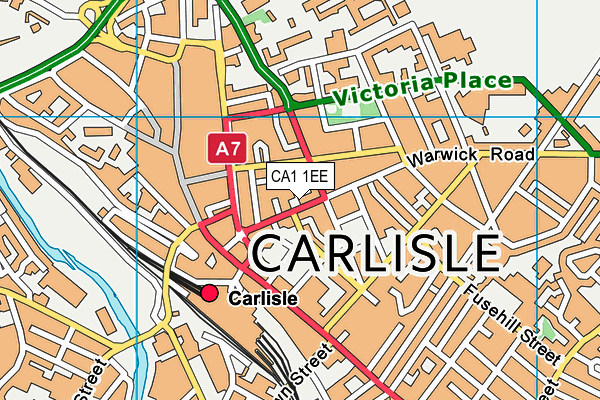 CA1 1EE map - OS VectorMap District (Ordnance Survey)