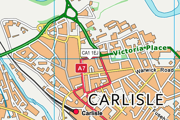 Map of STICKY BITS (CARLISLE) C.I.C. at district scale