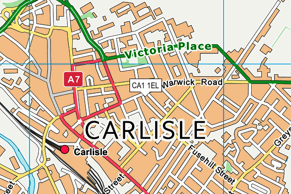 CA1 1EL map - OS VectorMap District (Ordnance Survey)