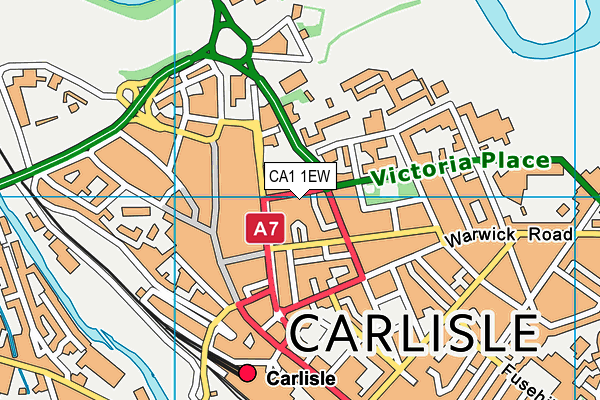 CA1 1EW map - OS VectorMap District (Ordnance Survey)