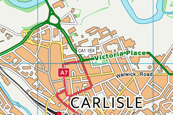 CA1 1EX map - OS VectorMap District (Ordnance Survey)