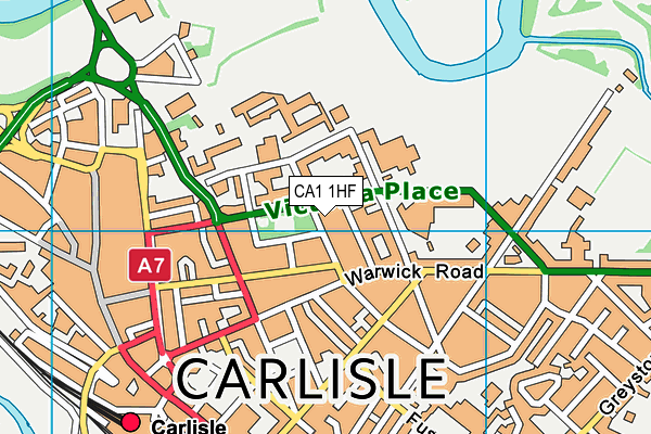 CA1 1HF map - OS VectorMap District (Ordnance Survey)