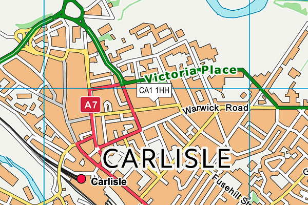 CA1 1HH map - OS VectorMap District (Ordnance Survey)