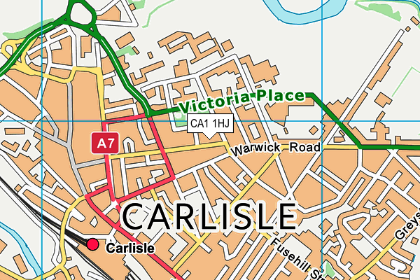 CA1 1HJ map - OS VectorMap District (Ordnance Survey)