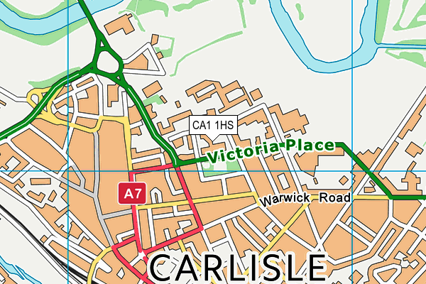Carlisle College map (CA1 1HS) - OS VectorMap District (Ordnance Survey)