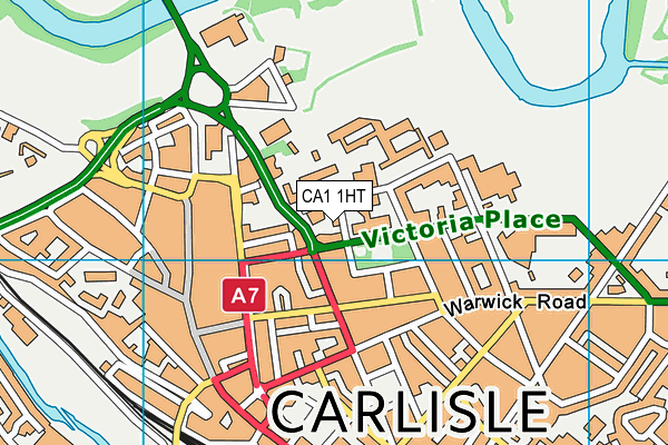 CA1 1HT map - OS VectorMap District (Ordnance Survey)