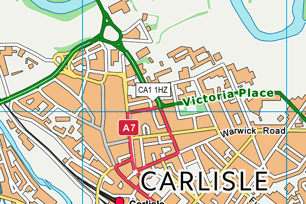 CA1 1HZ map - OS VectorMap District (Ordnance Survey)