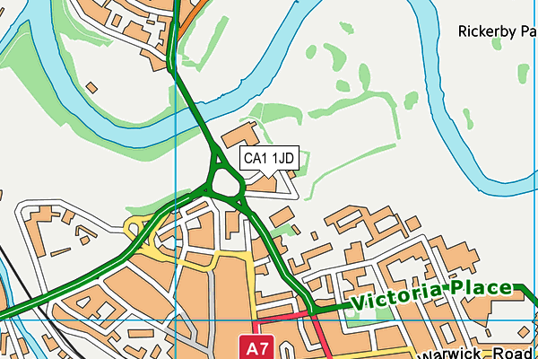 CA1 1JD map - OS VectorMap District (Ordnance Survey)