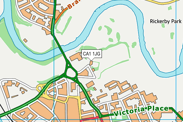 CA1 1JG map - OS VectorMap District (Ordnance Survey)