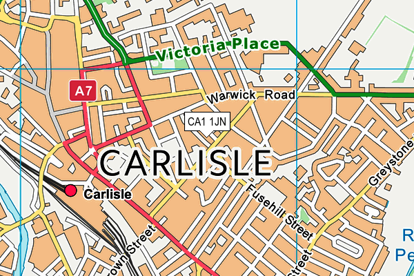 CA1 1JN map - OS VectorMap District (Ordnance Survey)