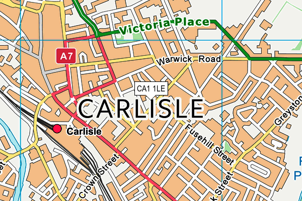 CA1 1LE map - OS VectorMap District (Ordnance Survey)