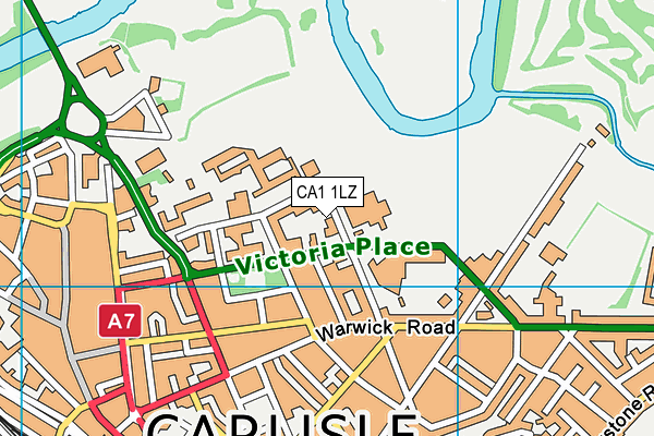 CA1 1LZ map - OS VectorMap District (Ordnance Survey)