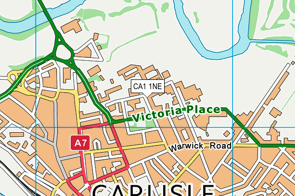 CA1 1NE map - OS VectorMap District (Ordnance Survey)