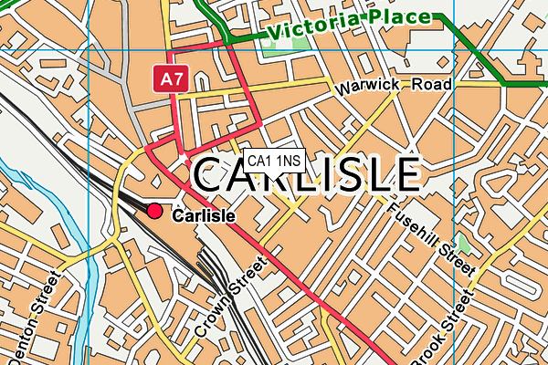 CA1 1NS map - OS VectorMap District (Ordnance Survey)