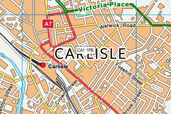 CA1 1PB map - OS VectorMap District (Ordnance Survey)