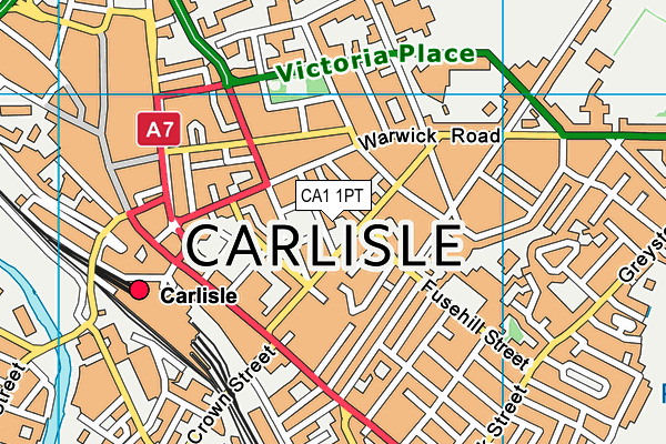 CA1 1PT map - OS VectorMap District (Ordnance Survey)