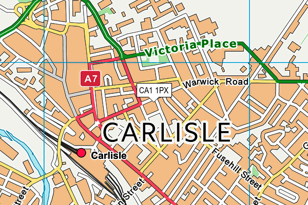 CA1 1PX map - OS VectorMap District (Ordnance Survey)