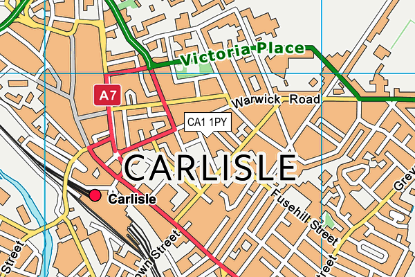 CA1 1PY map - OS VectorMap District (Ordnance Survey)