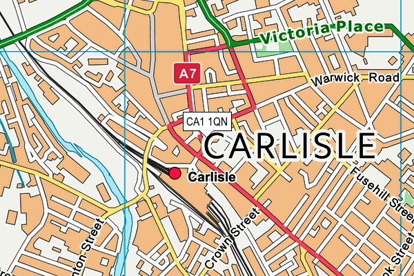 CA1 1QN map - OS VectorMap District (Ordnance Survey)