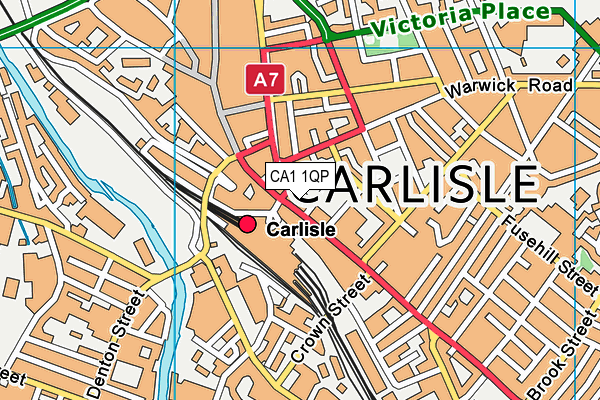 CA1 1QP map - OS VectorMap District (Ordnance Survey)