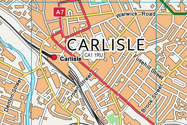 CA1 1RU map - OS VectorMap District (Ordnance Survey)