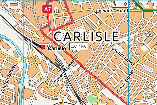 CA1 1RX map - OS VectorMap District (Ordnance Survey)