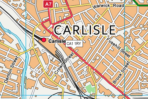 CA1 1RY map - OS VectorMap District (Ordnance Survey)