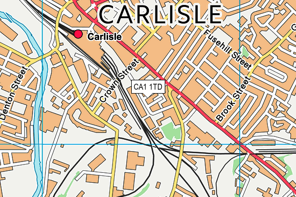 CA1 1TD map - OS VectorMap District (Ordnance Survey)