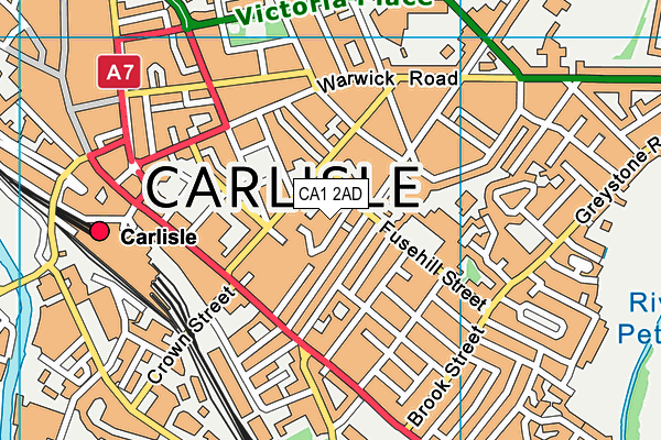 CA1 2AD map - OS VectorMap District (Ordnance Survey)