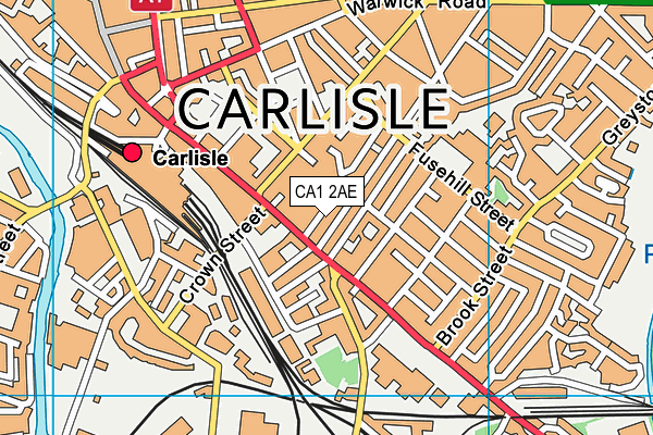 CA1 2AE map - OS VectorMap District (Ordnance Survey)