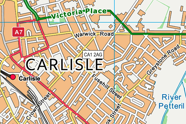 CA1 2AG map - OS VectorMap District (Ordnance Survey)