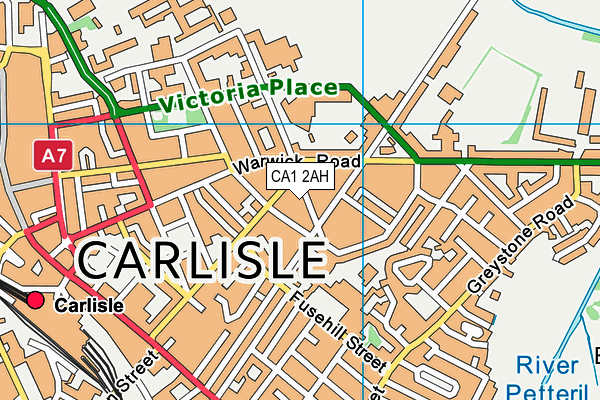 CA1 2AH map - OS VectorMap District (Ordnance Survey)