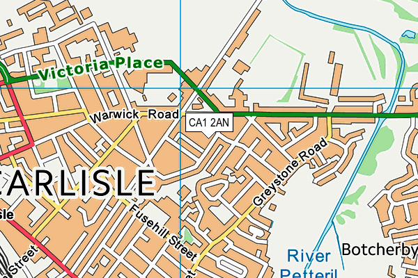 CA1 2AN map - OS VectorMap District (Ordnance Survey)