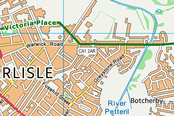 CA1 2AR map - OS VectorMap District (Ordnance Survey)