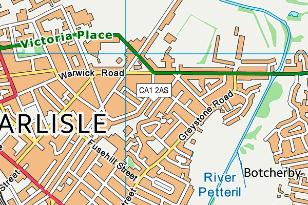 CA1 2AS map - OS VectorMap District (Ordnance Survey)