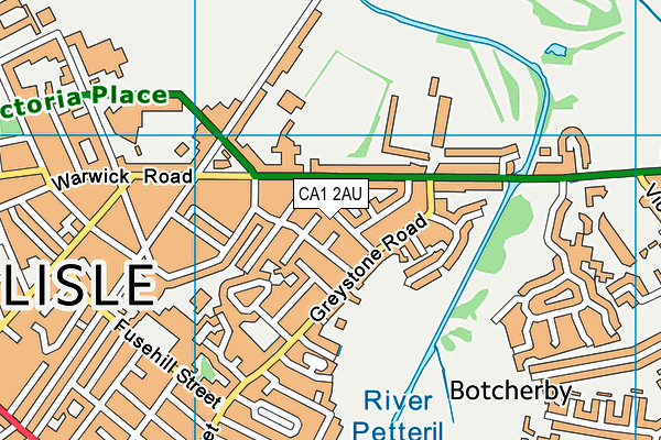 CA1 2AU map - OS VectorMap District (Ordnance Survey)