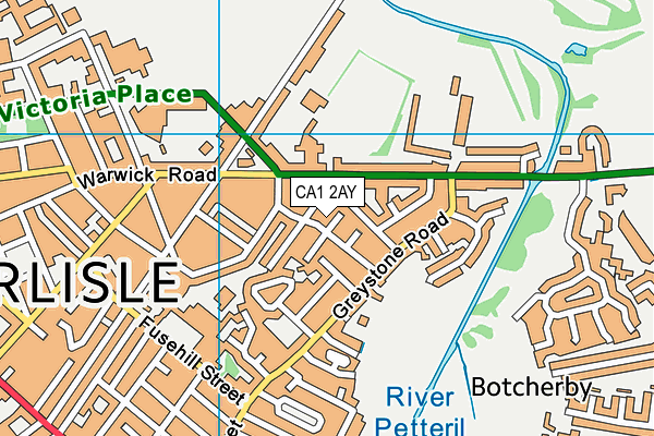 CA1 2AY map - OS VectorMap District (Ordnance Survey)