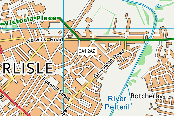 CA1 2AZ map - OS VectorMap District (Ordnance Survey)