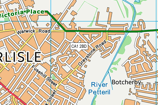 CA1 2BD map - OS VectorMap District (Ordnance Survey)