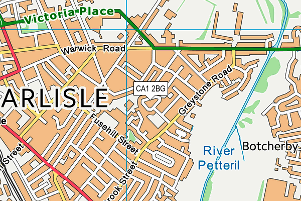 CA1 2BG map - OS VectorMap District (Ordnance Survey)