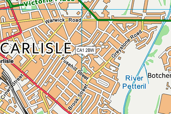 CA1 2BW map - OS VectorMap District (Ordnance Survey)