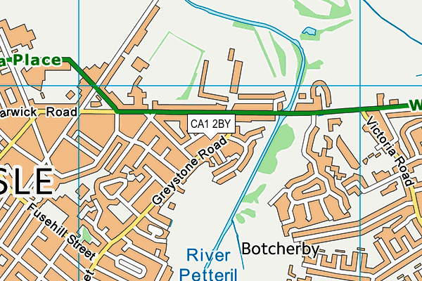 CA1 2BY map - OS VectorMap District (Ordnance Survey)